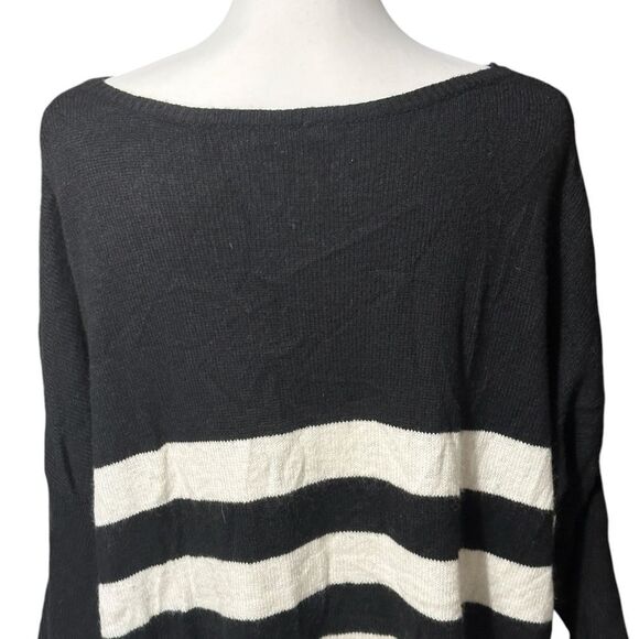Cremiuex (Daniel) Black-And Off-White Short Sleeve Sweater Round Neckline Sz L - Picture 3 of 8